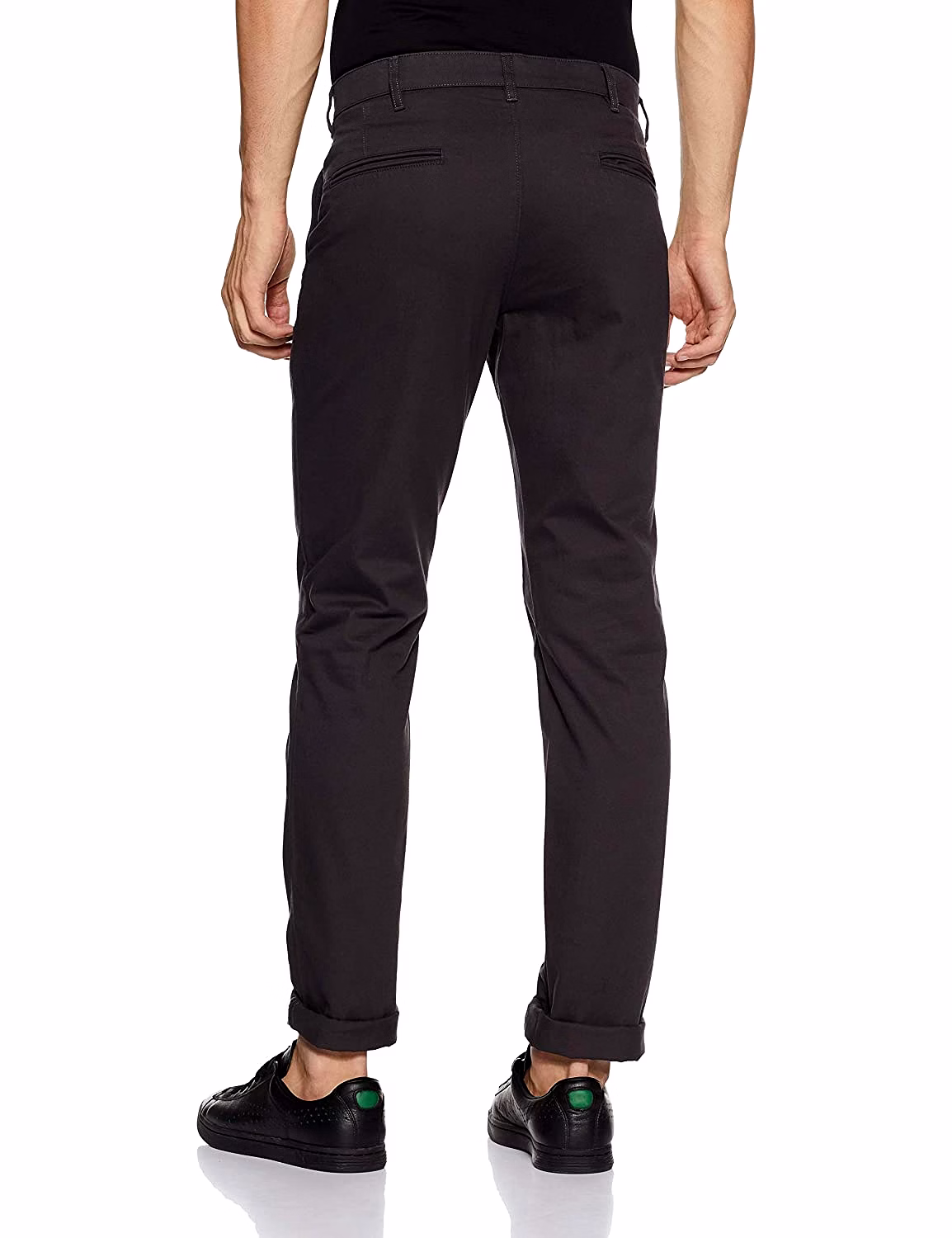 Colour Plus Dark Grey Cotton Regular Fit Trouser image 4