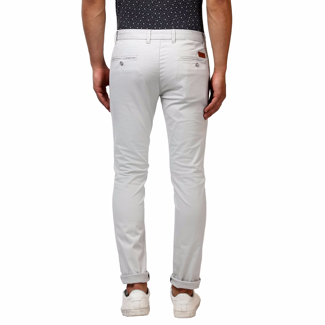 Parx Cotton Blend Grey  Slim Fit Trouser image 4