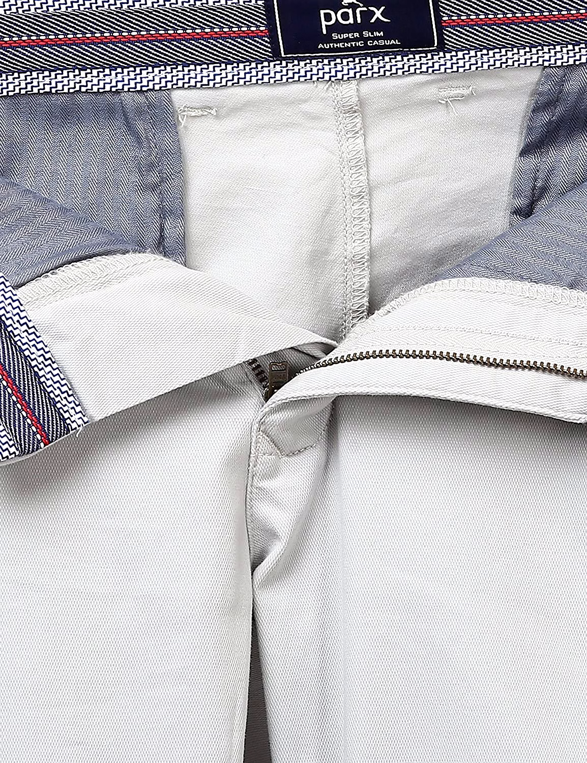 Parx Cotton Blend Grey  Slim Fit Trouser image 5