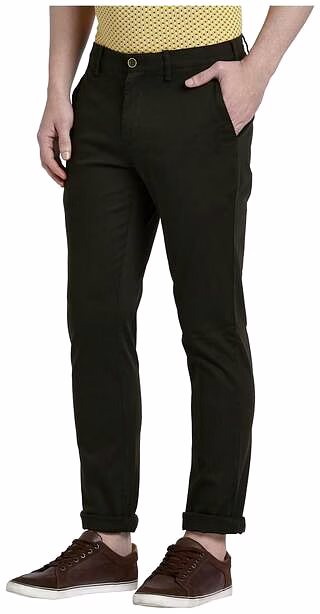 Colour Plus Brown Solid Regular Fit cotton Blend Trousers image 2