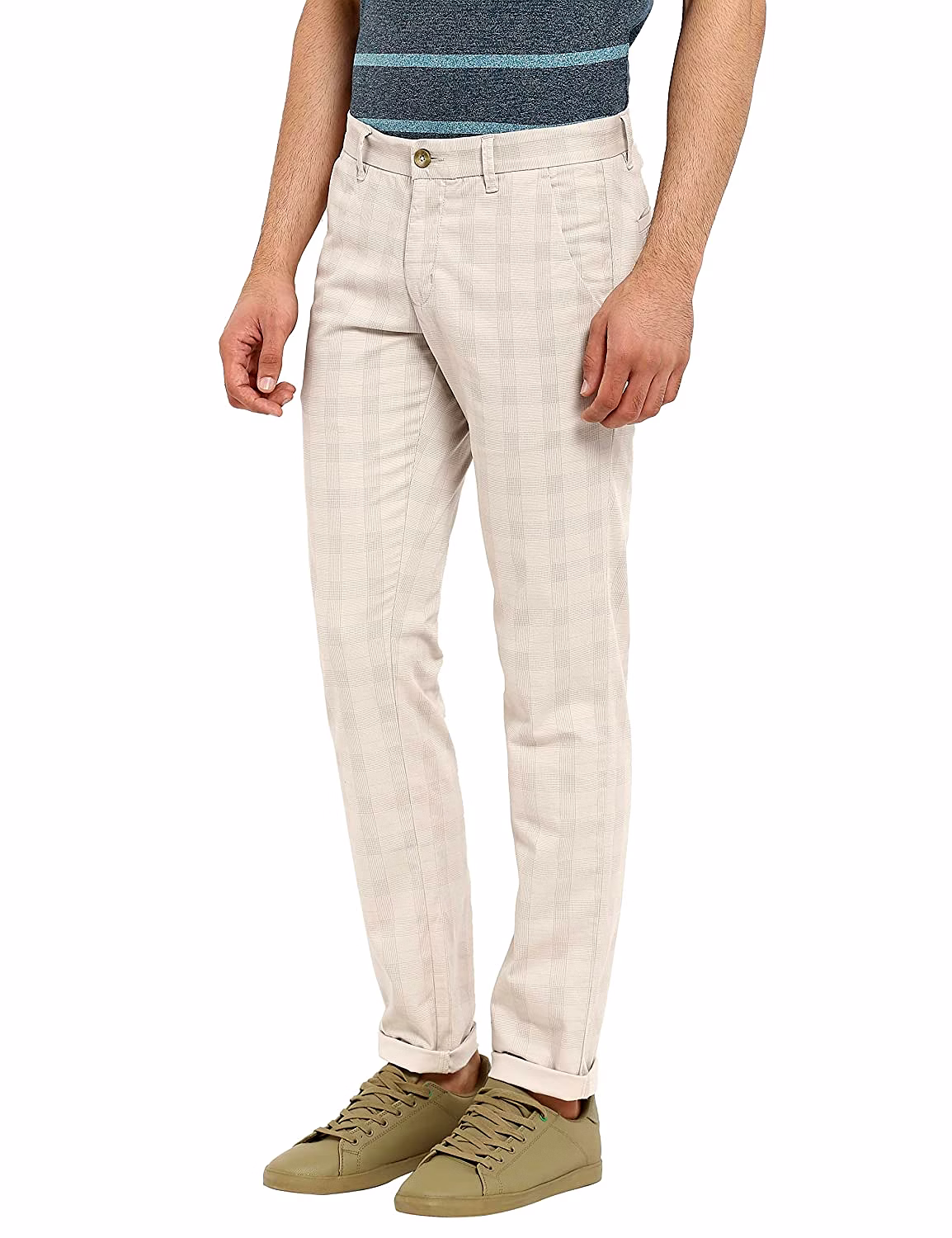Parx Slim fit Cotton Bled Trousers image 3
