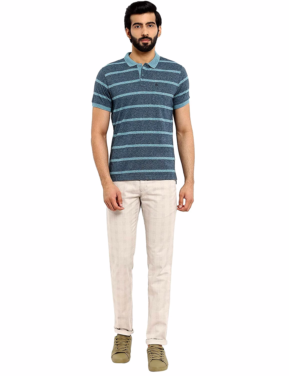 Parx Slim fit Cotton Bled Trousers image 1