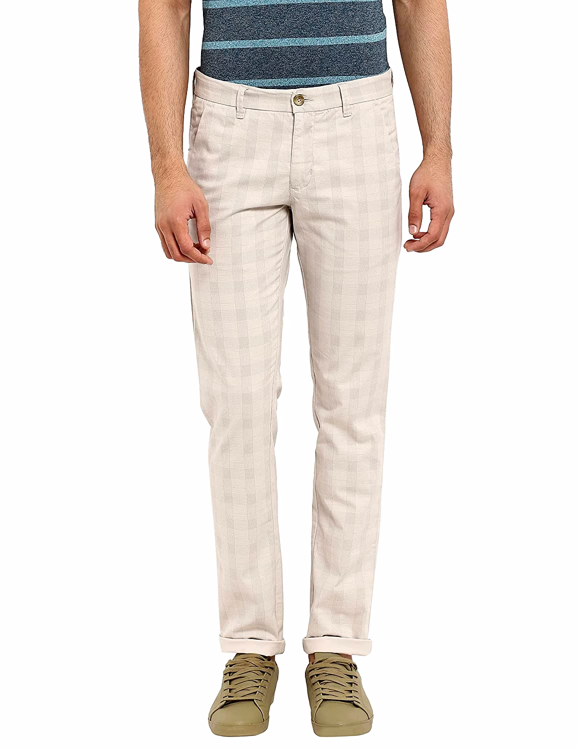 Parx Slim fit Cotton Bled Trousers image 2