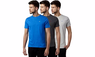Solid Men Round Neck Multicolor T-Shirt  (Pack of 3)