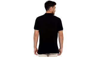 Parx Black Cotton Regular Fit T-Shirt