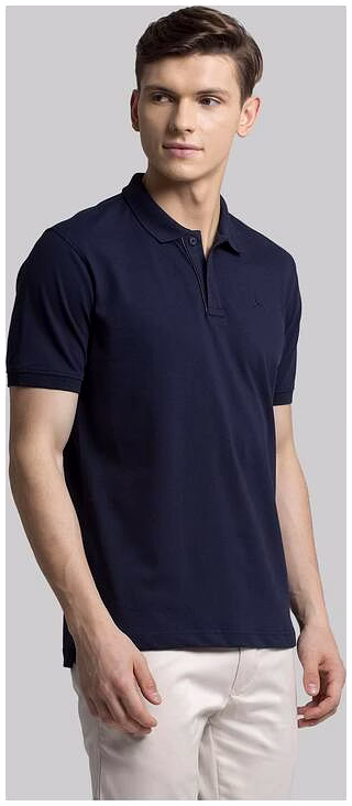 Parx Blue Cotton Regular Fit Tshirt image 1