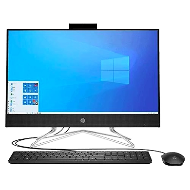 HP 24-DF0061IN  1 Yr Intel 10th  Gen  Corei5 Processor,8GB  DDR-4 Ram/1TB  SATA  HDD/No DVD Writer/23.8” FHD Screen Display/ HP Wired Keyboard &amp; Mouse /Windows 10 with MSO(Black)-1