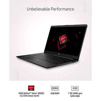 HP 15-GY0001AU  AMD Athlon 3050U Processor,4GB  Ram,1TB  HDD ,15.6”  HD Display, Win10 With MSO-2