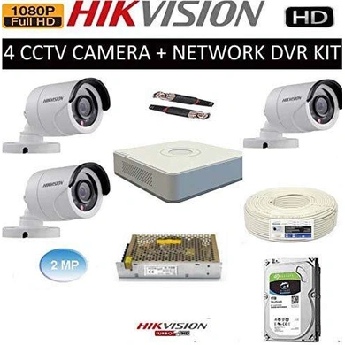 HIKVISION 2MP ECO 4 CHANNEL HD DVR CAMERA  4 PCS  1TB HARD DISK  FULL COMBO SET-1