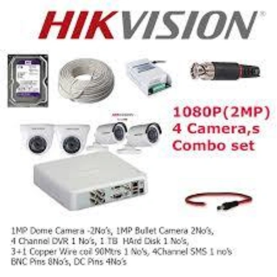 HIKVISION 2MP TURBO 4 CHANNEL HD DVR CAMERA  4 PCS  1TB HARD DISK  FULL COMBO SET-2