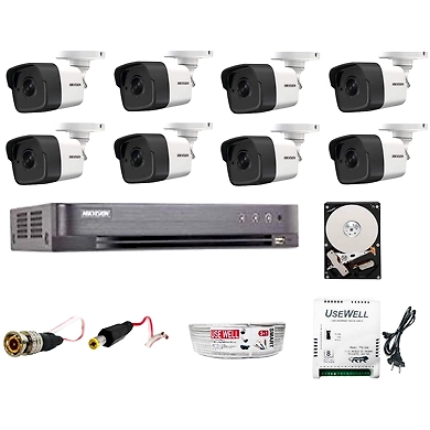 HIKVISION 5MP TURBO 8 CHANNEL HD DVR CAMERA  8 PCS  1TB HARD DISK  FULL COMBO SET-1