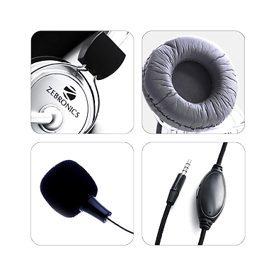 H-1001HMV COMP.MM HEAD PHONE W/MIC WITH SINGLE PIN-2