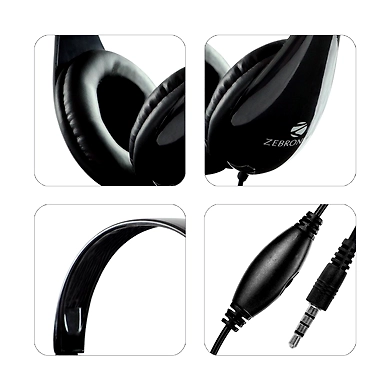 H-2100HMV ZEBRONICS HEADPHONE WITH MIC-2