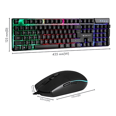 KB-ZEB MULTIMEDIA USB KEYBOARD &amp; USB MOUSE COMBO (WAR)-3