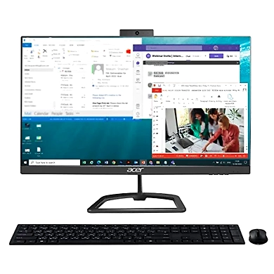 Acer Aspire All in One Desktop Intel Core i3 10TH I 8GB DDR4 I 128GB NVME SSD SSD I 1TB HDD | Windows 10 Home I MS Office Home &amp; Student 2021 I Full HD Camera I Wireless Keyboard &amp; Mouse-AI3AIOD
