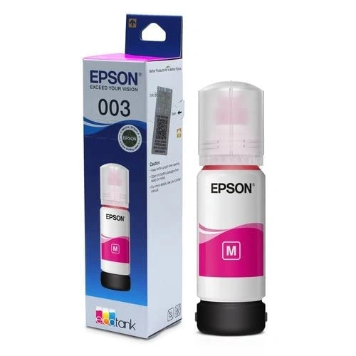 Epson 003 65ml Ink Bottle (Magenta);Compatible with :L3110 /L3101/ L3150 / L4150 / L4160 / L6160 / L6170 / L6190 Printer Models-E003MI