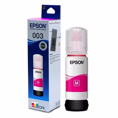 Epson 003 65ml Ink Bottle (Magenta);Compatible with :L3110 /L3101/ L3150 / L4150 / L4160 / L6160 / L6170 / L6190 Printer Models-E003MI