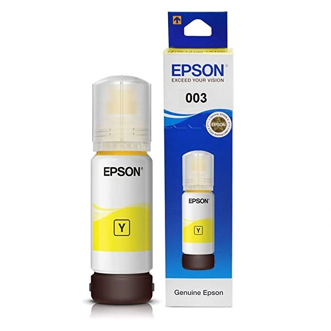 Epson 003 65ml Ink Bottle (Yellow);Compatible with :L3110 /L3101/ L3150 / L4150 / L4160 / L6160 / L6170 / L6190 Printer Models-E003YI