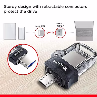 SanDisk Ultra Dual 32 GB USB 3.0 OTG Pen Drive (Black)-4