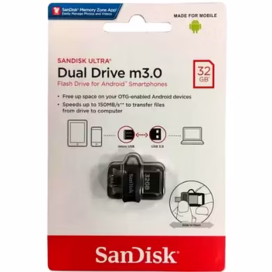 SanDisk Ultra Dual 32 GB USB 3.0 OTG Pen Drive (Black)-OTG32GB