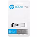HP v236w USB 2.0 64GB Pen Drive, Metal, Silver-HP64GB-sm