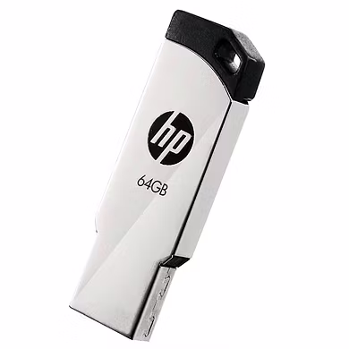 HP v236w USB 2.0 64GB Pen Drive, Metal, Silver-1