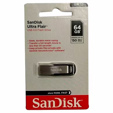 SanDisk Ultra 64 GB USB 3.0 Pen Drive (SDCZ48-064G-135/SDCZ48-064G-UAM46, Black)-SANDISK64GB