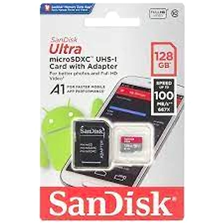 SanDisk Ultra® microSDXC UHS-I Card, 128GB, 140MB/s R, 10 Y Warranty, for Smartphones