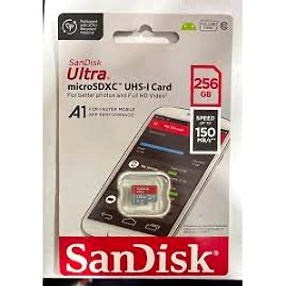 SanDisk Ultra® microSDXC UHS-I Card, 256GB, 150MB/s R, 10 Y Warranty, for Smartphones
