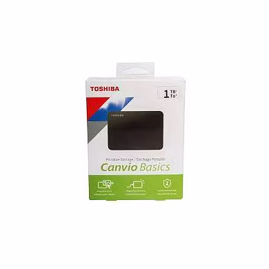 TOSHIBA Canvio Basics 1TB Portable External HDD - USB 3.2 for PC Laptop Windows and Mac, 3 Years Warranty, External Hard Drive - Black-TOSHIBA1TBEXTERNAL