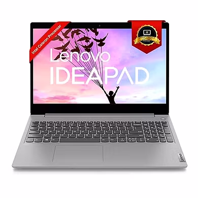 Lenovo IdeaPad Slim 3 Intel Celeron N4020 4th Gen 15.6&quot; (39.62cm) HD Thin &amp; Light Laptop (8GB/256GB SSD/Windows 11/Office 2021/2Yr Warranty/3months Game Pass/Platinum Grey/1.7Kg), 81WQ00MQIN-LENOVO15IGL05