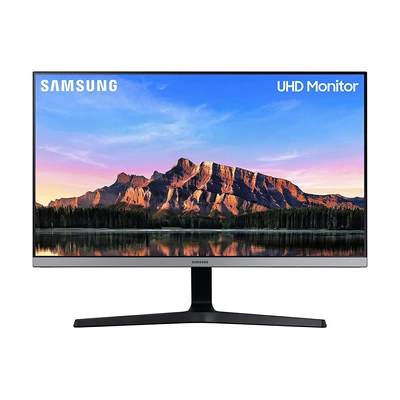 Samsung 28 inch (70.8 cm) 4K UHD Monitor with Bezel Less Design and IPS Display Panel (Dark Blue Gray) - LU28R550UQWXXL