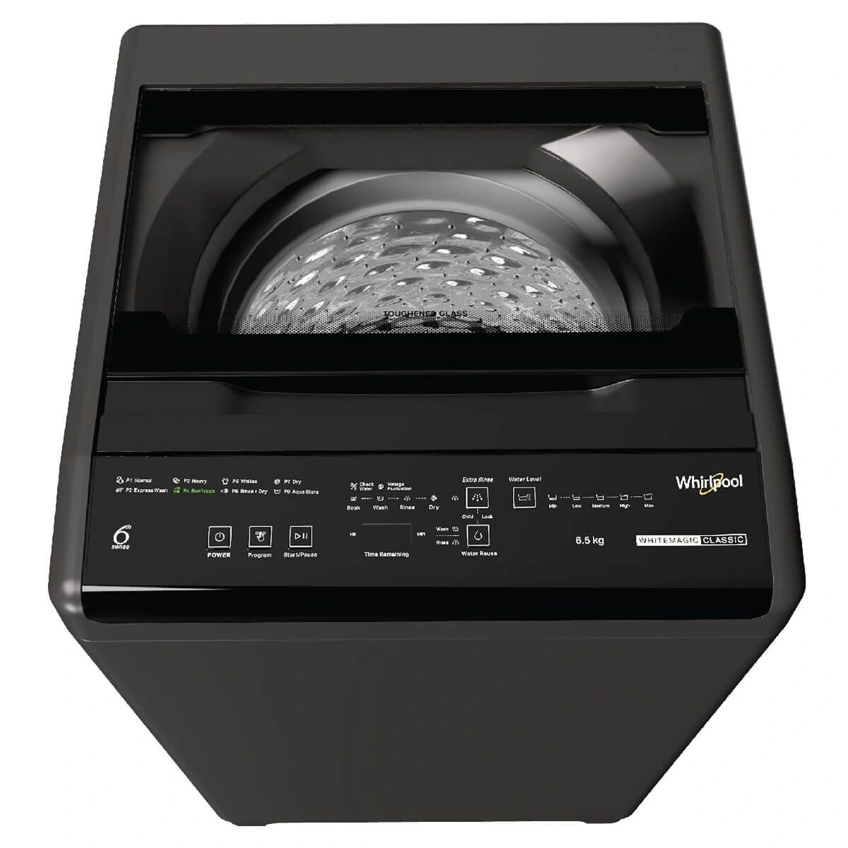 whirlpool 6.5 kg fully automatic top load grey