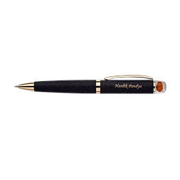 real rudraksh pen - metal pen with authentic rudraksh