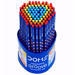 doms groove blue pencils 100pc jar