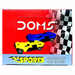 doms sports car erasers assorted pack of 12