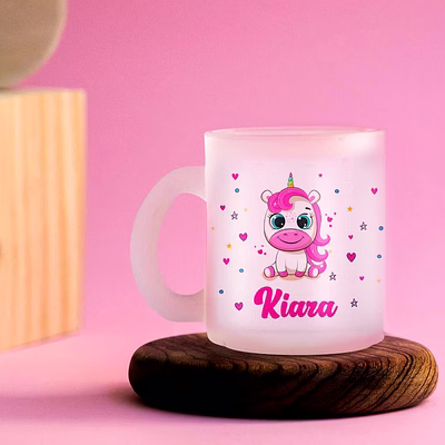 personalized frosted glass mug with image/photo/quote printing - custom gift idea