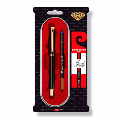 pierre cardin jewel black chrome roller pen