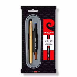 pierre cardin kriss satin gold roller pen