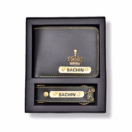 versatile 2-in-1 wallet and keychain combo set