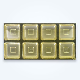 enhance your chocolate creations with 8 pc golden cavity molds