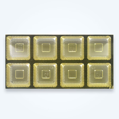 enhance your chocolate creations with 8 pc golden cavity molds