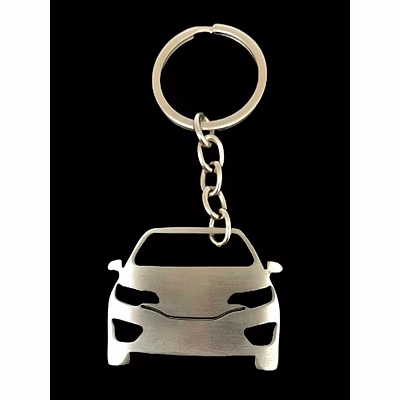 red moments car metal keychain with engraved name tag pr-341