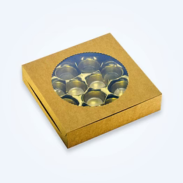 11 pc modak kraft box with cavity (pack of 50)