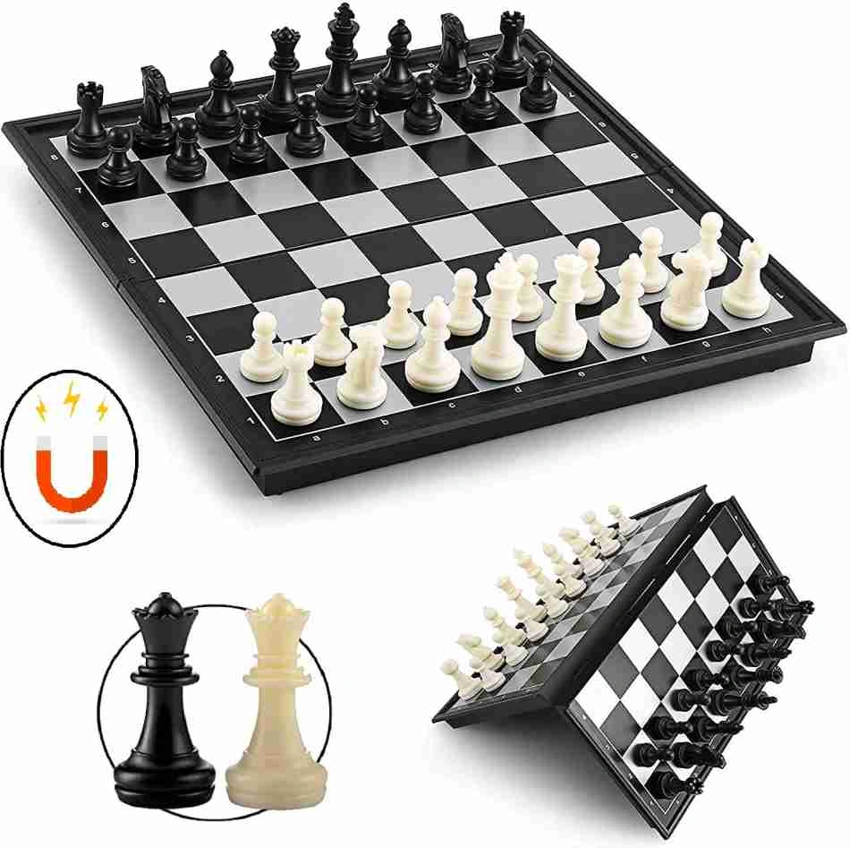 Ratna's Black And White Magnetic Chess Set-6