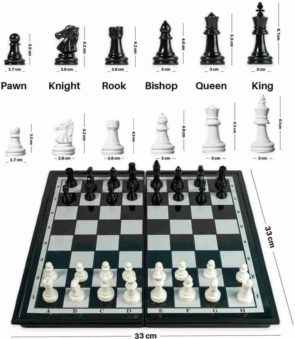 Ratna's Black And White Magnetic Chess Set-7