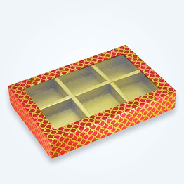 6 part fancy hamper boxes - luxury dry fruit gift boxes