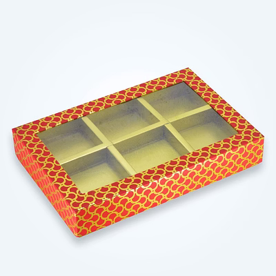 6 part fancy hamper boxes - luxury dry fruit gift boxes