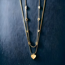 red moments exquisite personalized ladies pendant pr-361 - gold stainless steel necklace