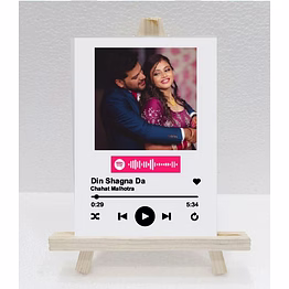 personalized spotify plaque with easel stand 5 x 7